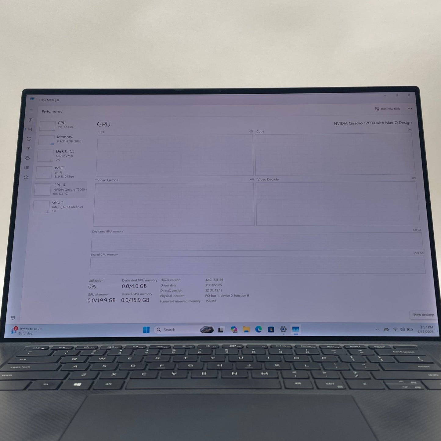 Dell Precision 5550 15.6" i9-10885H 2.4GHz 32GB RAM 512GB SSD Quadro T2000 Max-Q
