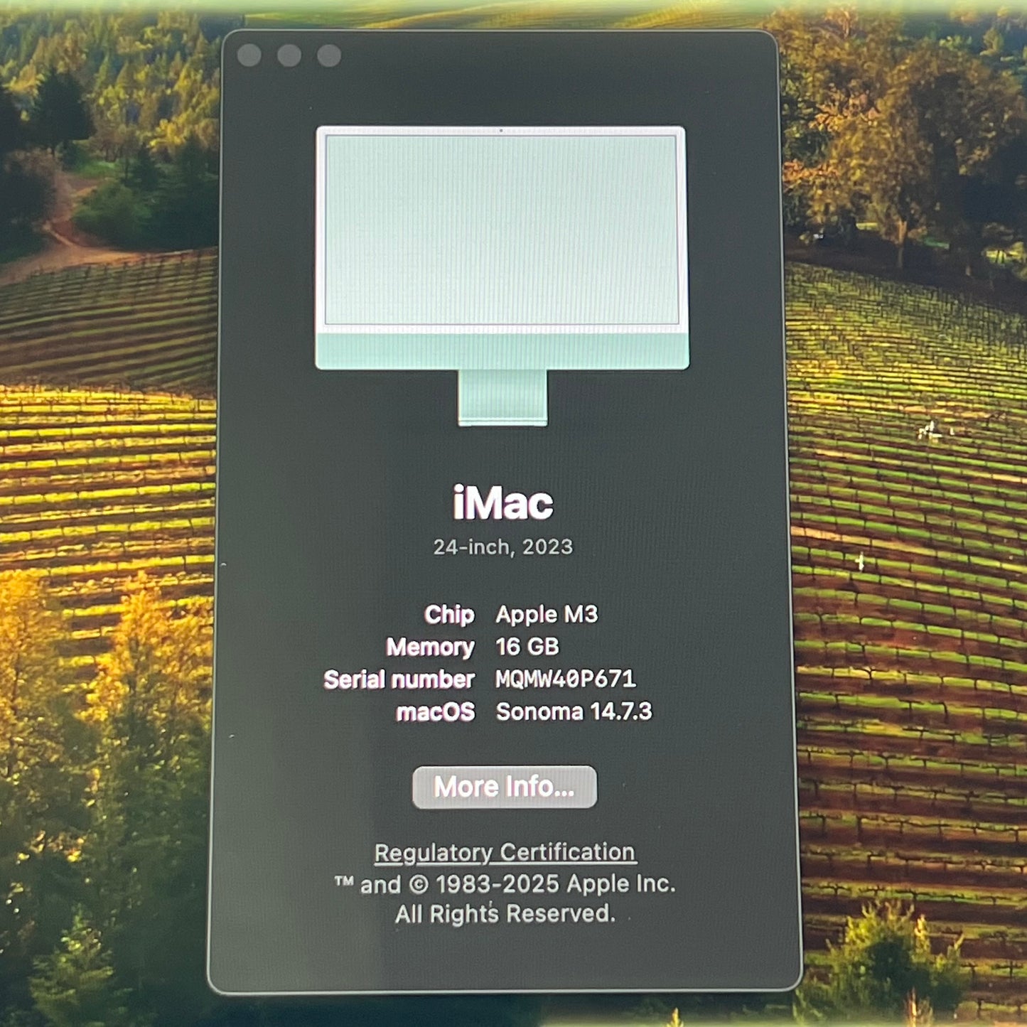 2023 Apple iMac 24" M3 4.0GHz 16GB RAM 1TB SSD Green A2873