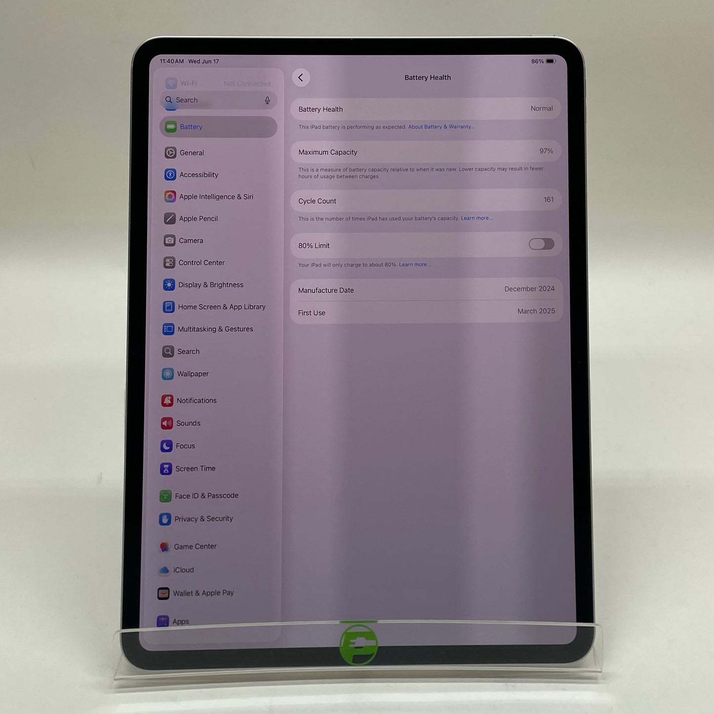 WiFi Only Apple iPad Pro 13" M4 256GB Silver MVX33LL/A