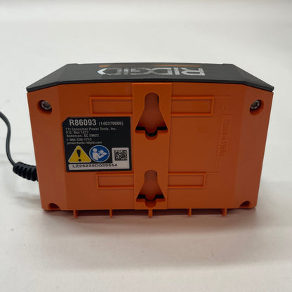 Ridgid 18V Lithium Ion Battery Charger R86093 Black