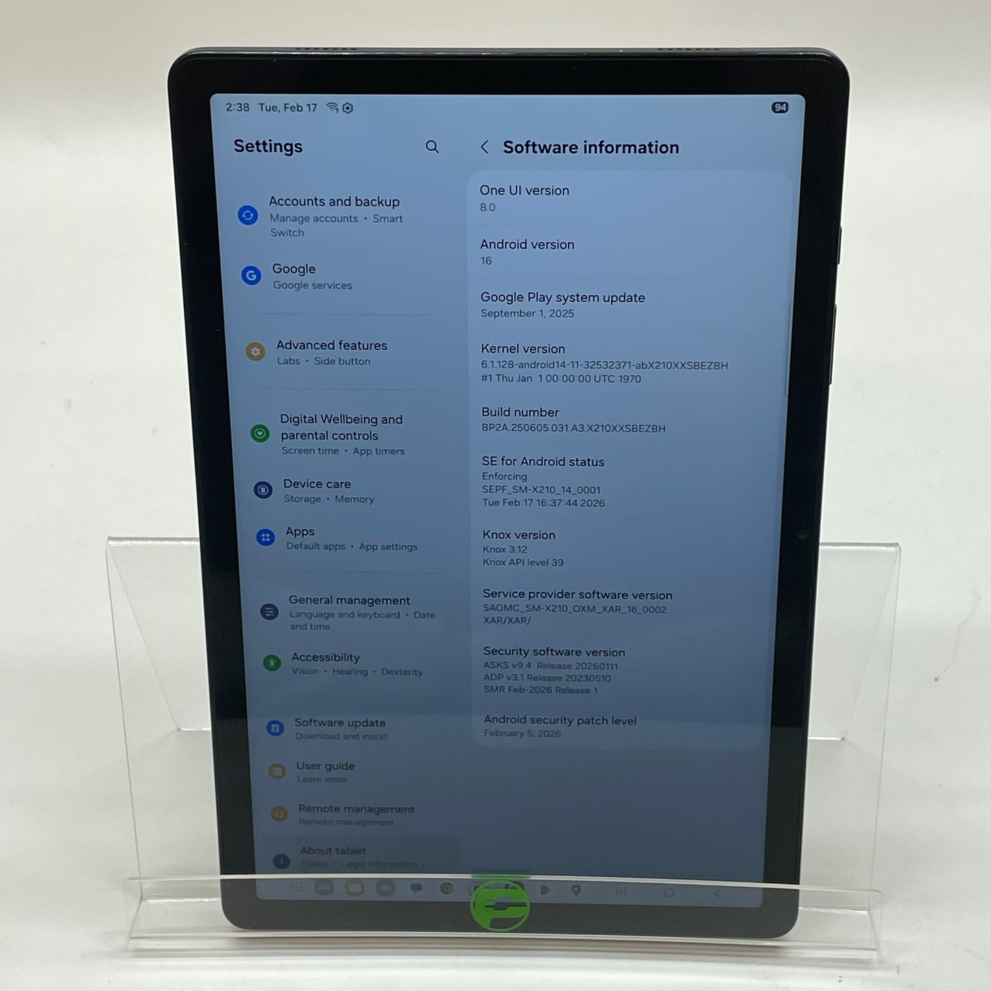 WiFi Only Samsung Galaxy Tab A9 Plus 11.0" 128GB Black SM-X210