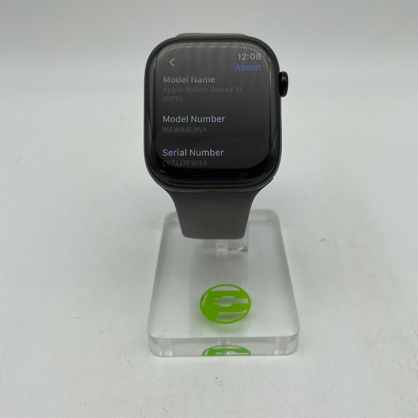 GPS Only Apple Watch Series 11 46MM Jet Black Aluminum Gray Sport Band MEW84LW/A