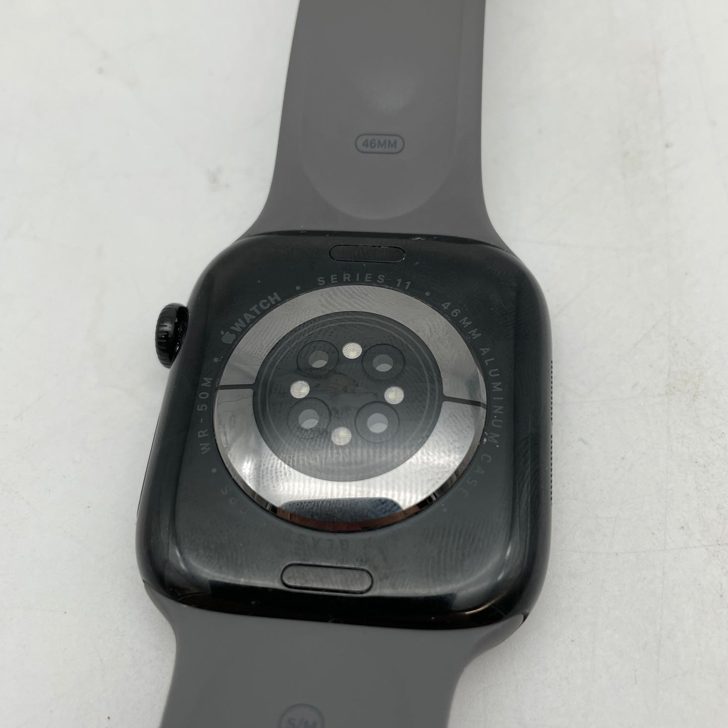 GPS Only Apple Watch Series 11 46MM Jet Black Aluminum Gray Sport Band MEW84LW/A