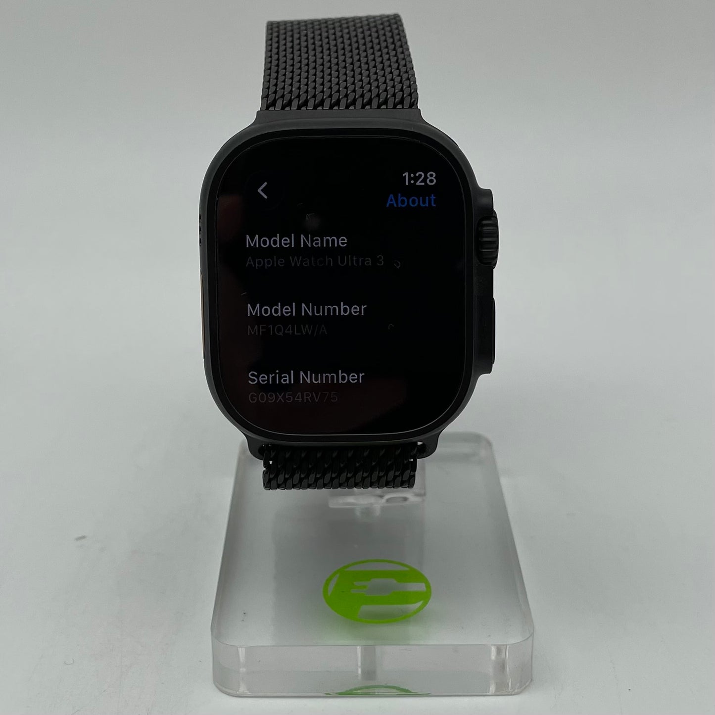 Unlocked Apple Watch Ultra 3 49MM Black Titanium Milanese Loop MF1Q4LW/A