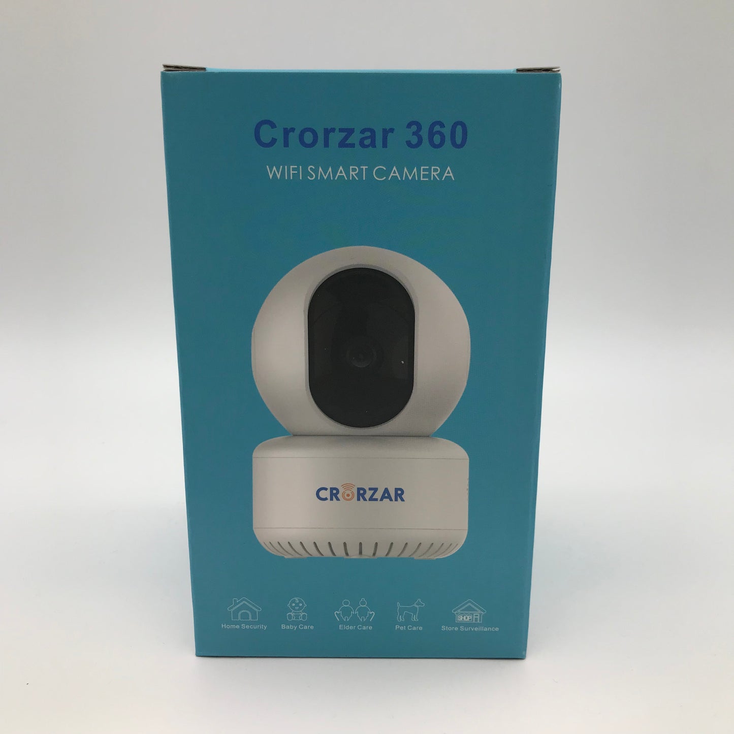 New Crorzar Indoor 360° PTZ Cam WiFi Smart Home Security Camera White