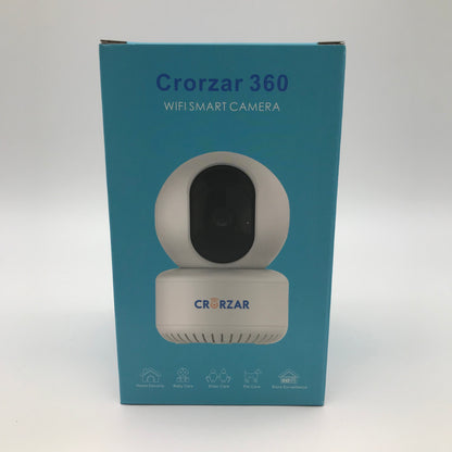 New Crorzar Indoor 360° PTZ Cam WiFi Smart Home Security Camera White