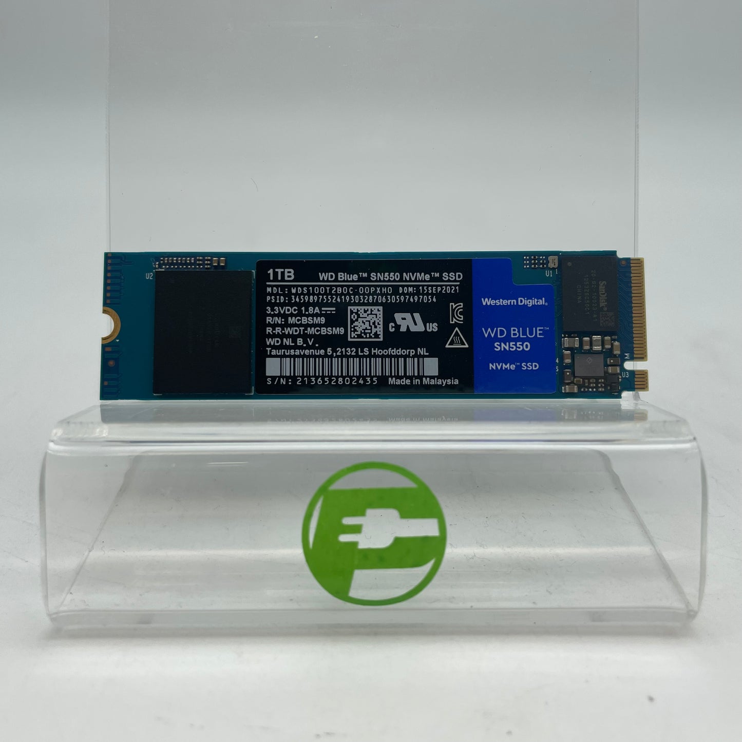Western Digital 2280mm WD Blue SN550 1TB M.2 NVMe Gen 3.0 x 4 SSD WDS100T2B0C