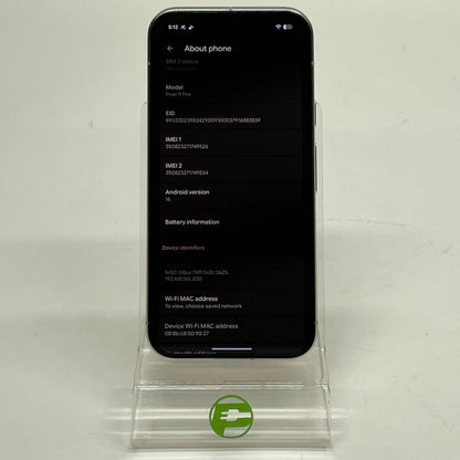 Factory Unlocked Google Pixel 9 Pro 128GB Porcelain GGX8B