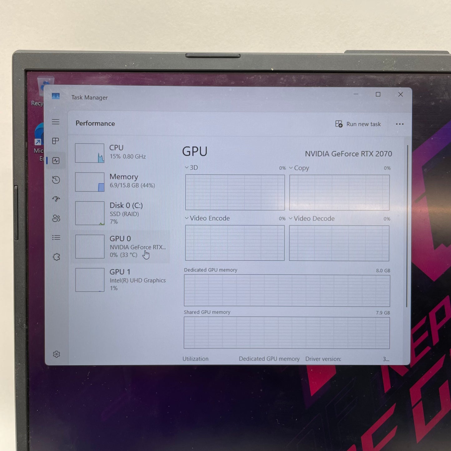 Asus ROG Strix G512LW 15.6" i7-10750H 2.6GHz 16GB RAM 1TB SSD GeForce RTX 2070