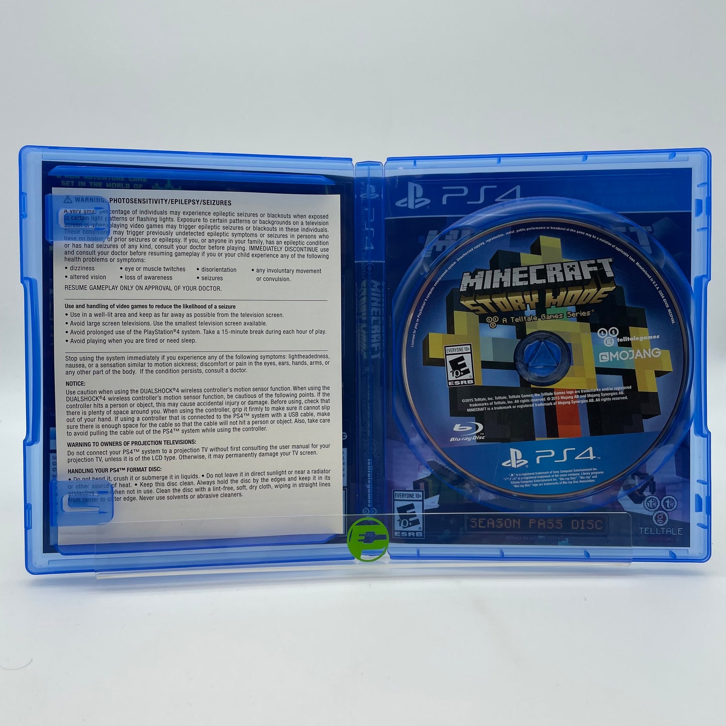 Minecraft: Story Mode Season Pass (Sony PlayStation 4 PS4, 2015)