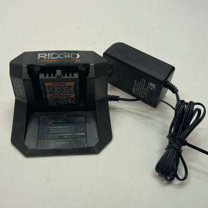 Ridgid 18V Lithium Ion Battery Charger R86093 Black