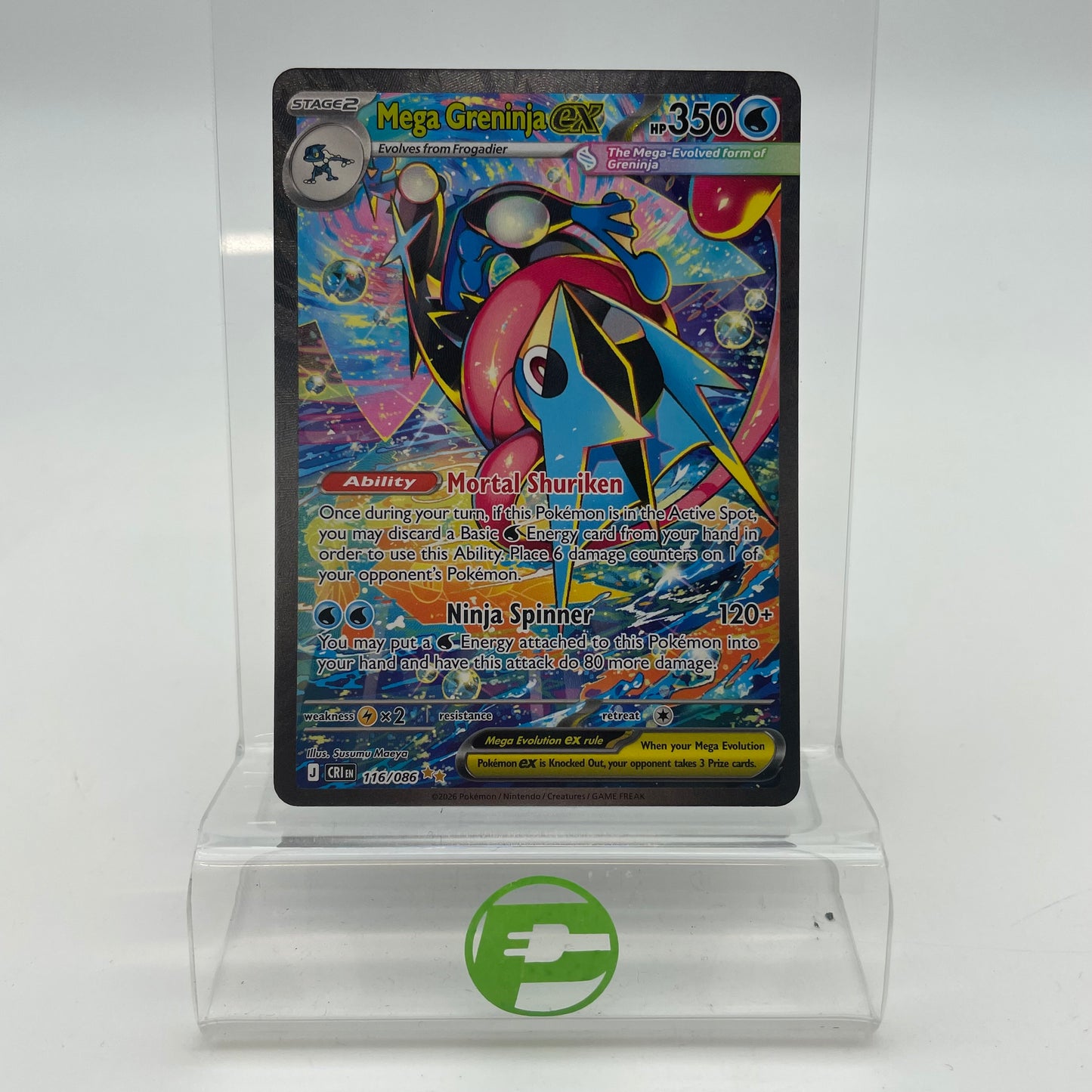 Pokémon TCG Chaos Rising Mega Greninja ex 116/086 Holo English