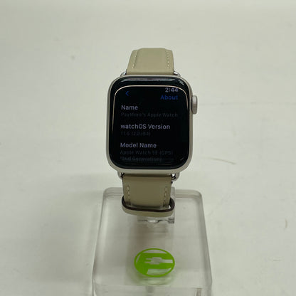 GPS Only Apple Watch SE 2nd Gen 40MM Starlight Aluminum MNT33LL/A
