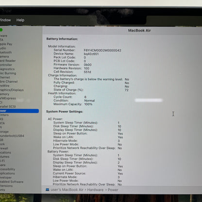 2025 Apple MacBook Air 13.6" M4 8C GPU 4.5GHz 16GB RAM 256GB SSD MW123LL/A