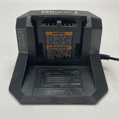 Ridgid 18V Lithium Ion Battery Charger R86093 Black