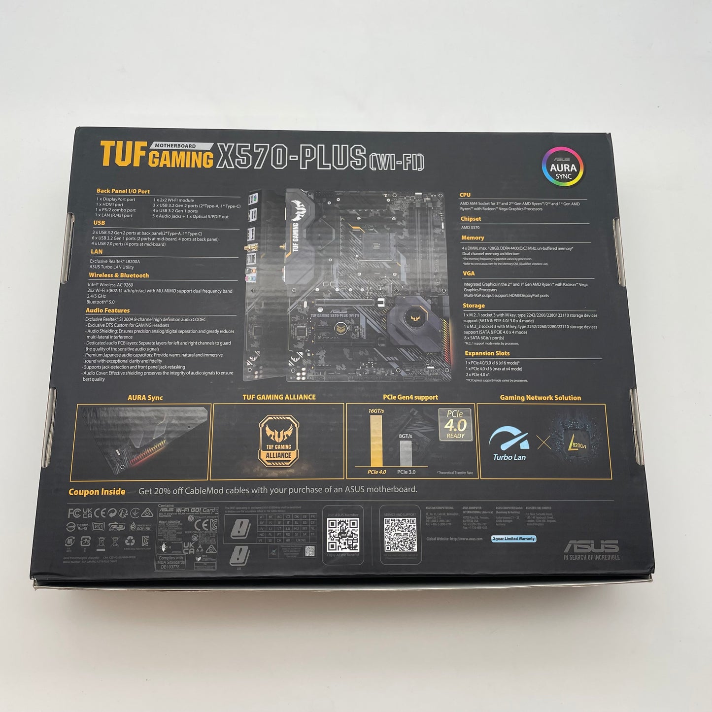 Asus TUF Gaming X570-Plus AM4 ATX AMD DDR4 Motherboard