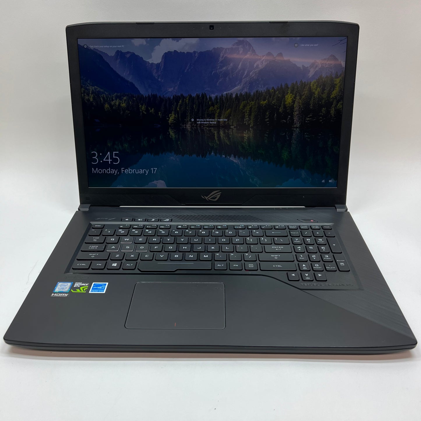 ASUS ROG Strix GL703V 17.3" i7 7700HQ 2.8GHz 16GB RAM 1TB HDD GeForce GTX 1050