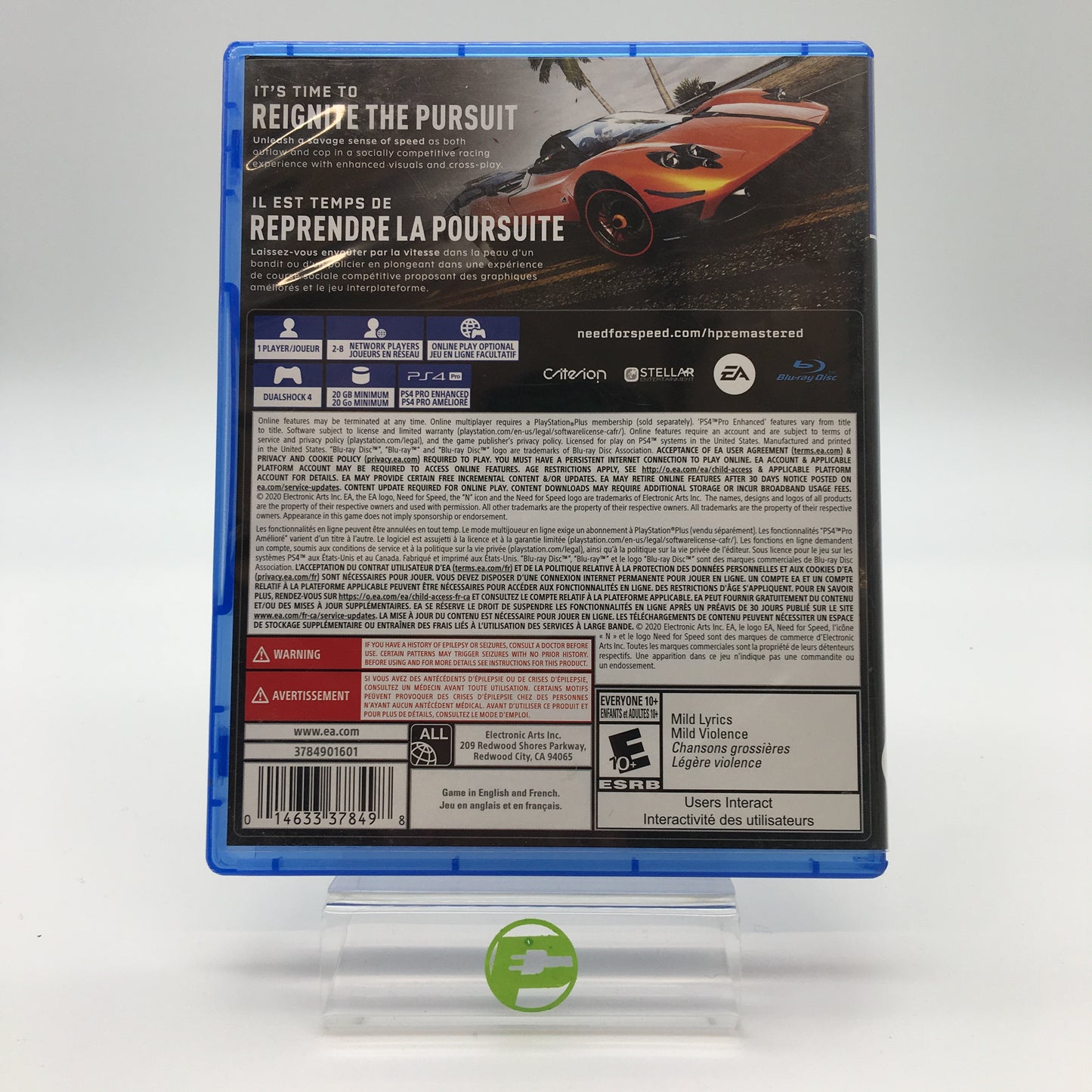 Need for Speed: Hot Pursuit Remastered  (Sony PlayStation 4 PS4,  2020)